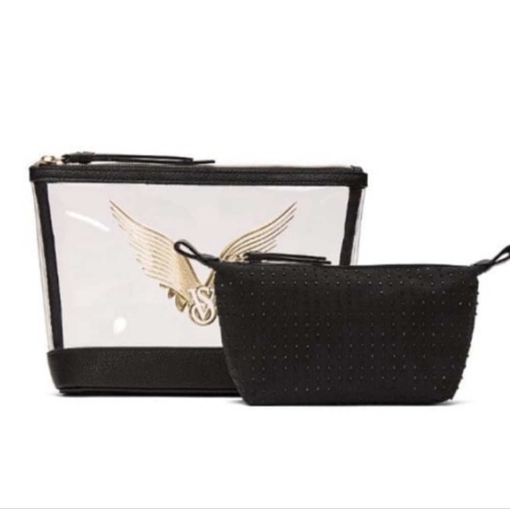 Victoria's Secret Black Cosmetic Case NWT